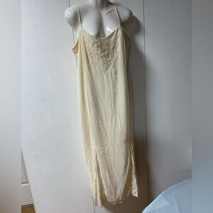 Studio I Cream Slip Dress with Embroidered Bodice